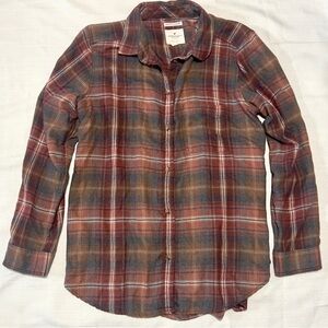 American Eagle Outfitters Women’s Boyfriend Fit Plaid Flannel Size Large